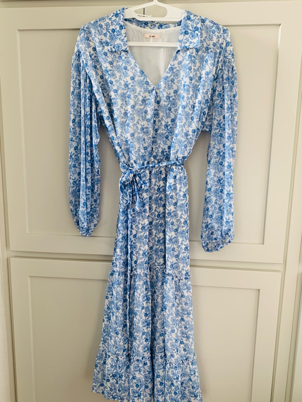 miami Blue and White Floral Dress